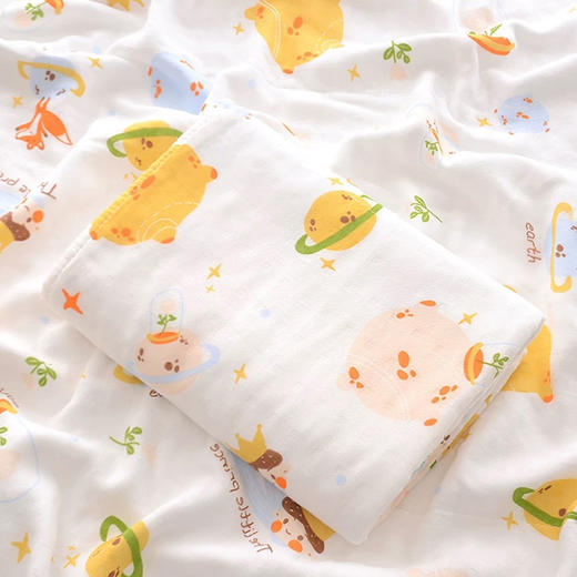 匹鲁呼吸系列全棉纱布单浴巾110*105cm 商品图4