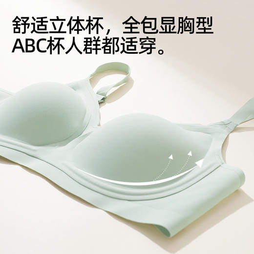 【商场同款】熳洁儿 自由无尺码内衣软胶骨舒适百搭光面网纱文胸 25201553 商品图2