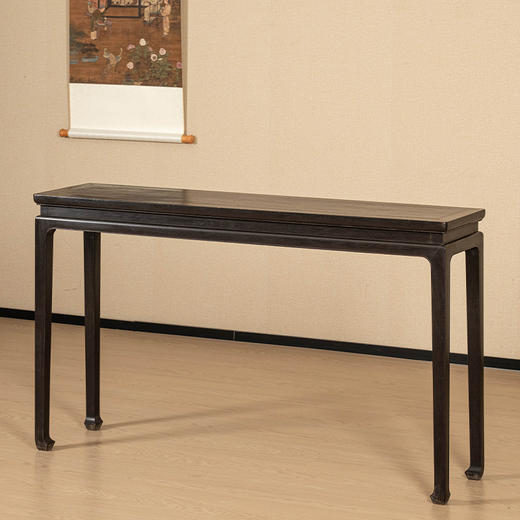 清 紫檀高束腰马蹄腿条桌 商品图0