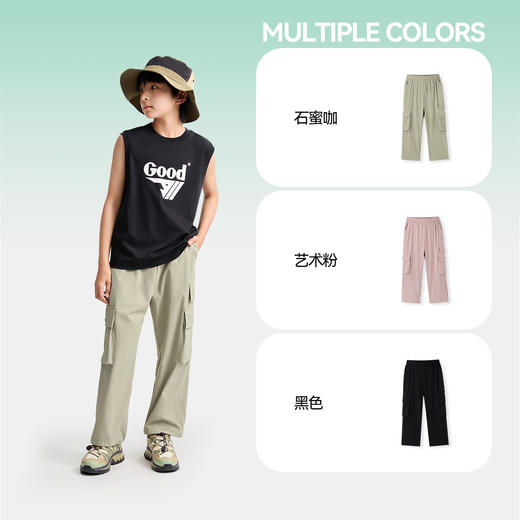 【潮酷工装裤/两穿百搭】男女童全腰单裤夏季新款安奈儿童装EM526213 商品图3