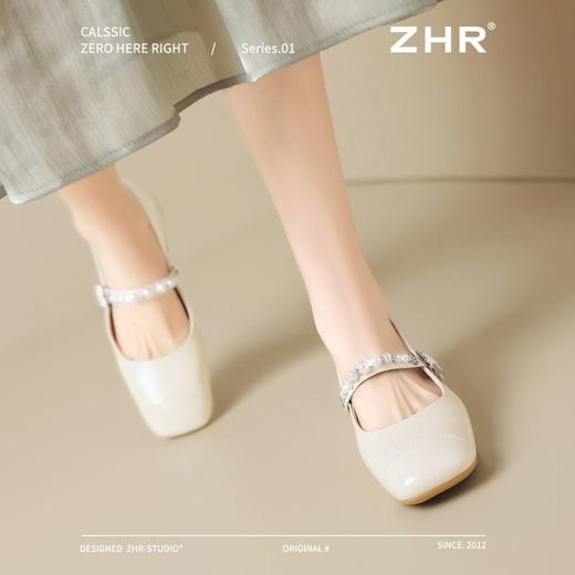 ZHR方头玛丽珍鞋女2025新款网红时尚浅口单鞋女韩版舒适ins小皮鞋 商品图4