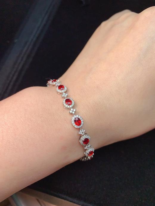 3.36ct刻面红宝石手链 商品图4