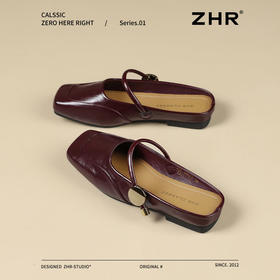 ZHR则则包头拖鞋一脚蹬玛丽鞋2025夏新款平底气质穆勒拖外穿拖鞋