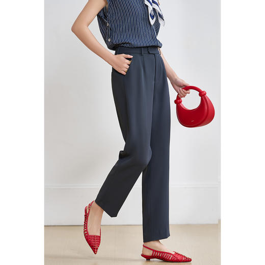 舒柔垂垂裤 轻薄透气 米思阳2025夏季新款职业通勤小脚西装裤百搭休闲裤女1392 商品图1