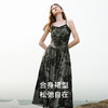 三彩独醒2025夏季新款晕染吊带连衣裙蕾丝V领收腰长裙度假F 商品缩略图2