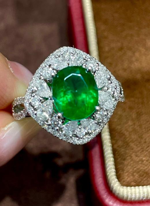 1.6ct刻面祖母绿戒指 商品图0