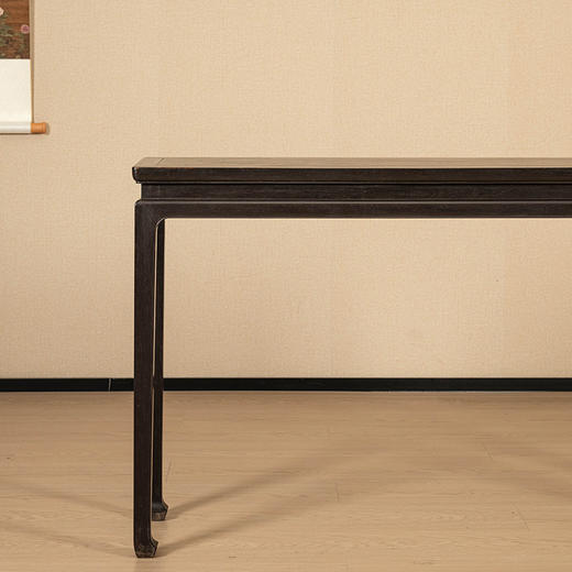 清 紫檀高束腰马蹄腿条桌 商品图2