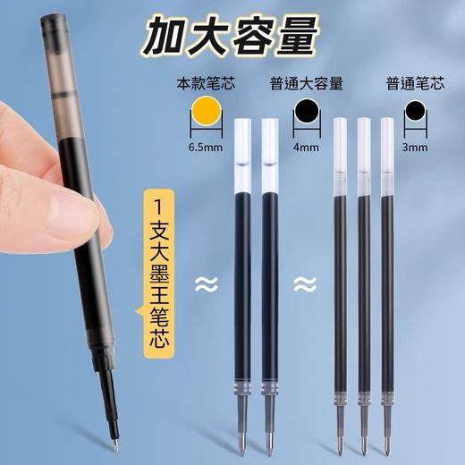 晨光大墨王笔芯 按动替芯ST头速干中性笔笔芯 2621签字笔0.5黑J9001考试用 1支 商品图4