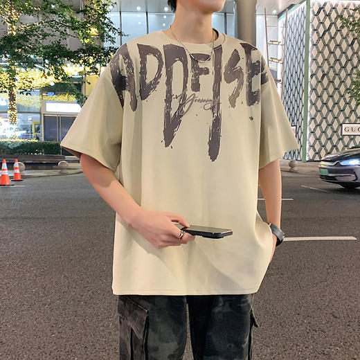 【DYY】大依优型大码圆领短袖T恤夏季加肥加大肥佬休闲宽松透气弹力男装上衣潮款 商品图4