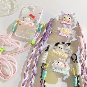 【三丽鸥背夹合集斜跨手机壳链】户外通用手机壳手机挂绳 库洛米美乐蒂 