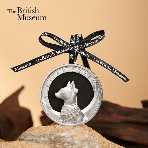 大英博物馆 盖亚·安德森猫系列 香挂车载汽车车插香薰礼盒 银色 商品图0