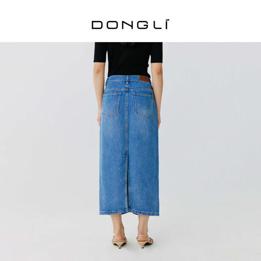 东黎 • 岛屿假日—呼吸牛仔裙 100%莱赛尔女士春夏重磅天丝直筒半裙 5325 商品图3