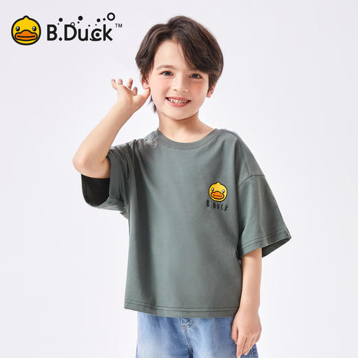【冰感】B.Duck小黄鸭童装夏季男女童短袖T恤105-150 BF2501050 商品图1
