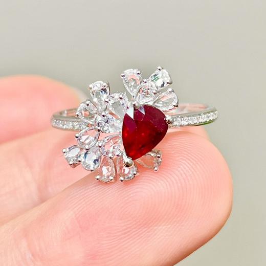 0.7ct刻面红宝石戒指 商品图2