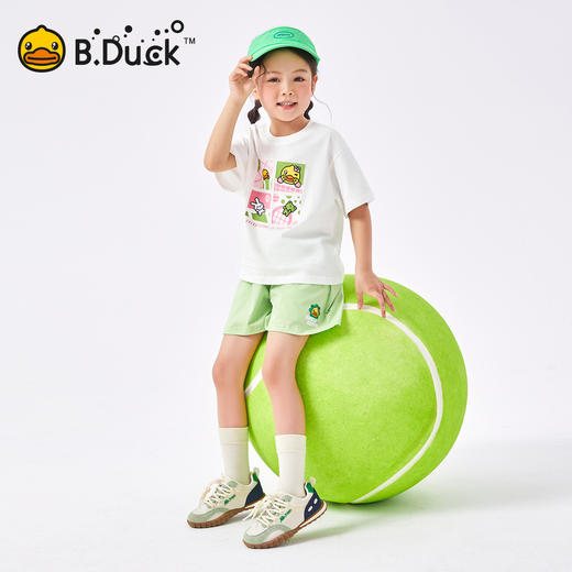 B.Duck小黄鸭童装夏季女童短袖T恤105-150 FF2501076 商品图2
