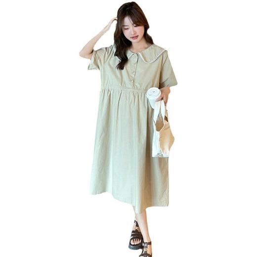 *孕妇装哺乳期夏季新款裙网红时尚宽松睡裙遮肚短袖连衣裙外出可哺乳衬衫裙M-2XL 商品图4