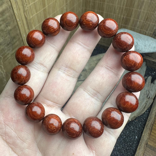 【青山精选】1.2*17颗4.5星近5星 带金星手串 小叶紫檀 t12 商品图0