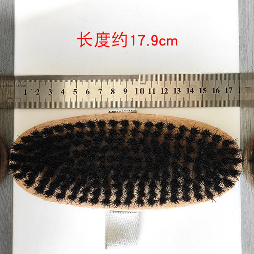 带绳椭圆猪毛刷 原木鞋刷 商品图4
