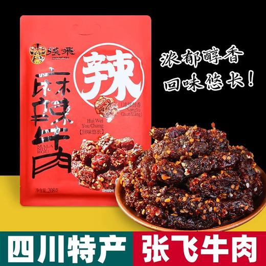四川特产 张飞牛肉 208g袋装 麻辣 办公室零食小吃 独立小包 即食 商品图0