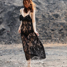 法式浪漫蕾丝沙滩裙度假必备长裙 DD506