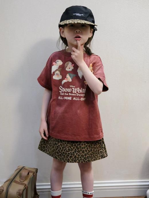 2025夏季儿童DD日系水洗做旧卡通七个小矮人印花短袖T恤四色! 商品图2