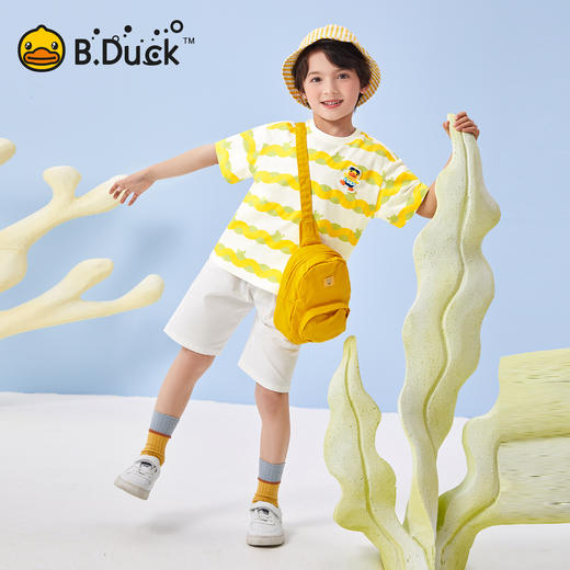 B.Duck小黄鸭童装夏季男童短袖T恤105-150 BF2501059 商品图2