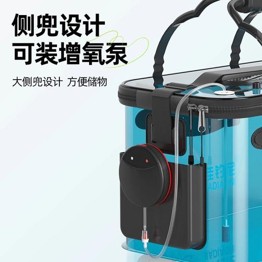 佳钓尼透明活鱼桶钓鱼装鱼箱可折叠钓箱加厚防漏耐磨编织打水桶 商品图4