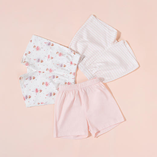 【3条装】贝贝怡女童短裤夏季新款婴幼裤子女童休闲居家短裤222K2390 商品图1