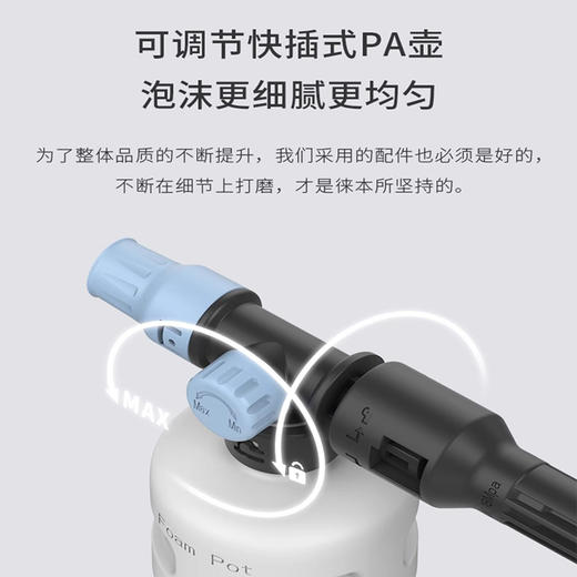 徕本 无线洗车机 家用刷车用便携电动高压水枪 商品图5