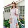 两三事 碎虹棱镜 2025夏季新款森女风蕾丝拼接拼布泡泡袖连衣裙 商品缩略图2