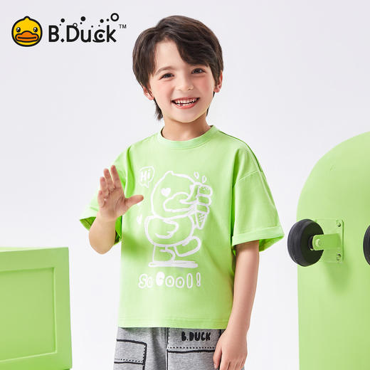 【冰感】B.Duck小黄鸭童装夏季男童短袖T恤105-150 BF2501015 商品图0