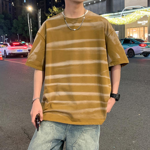 【棉质】【DYY】大依优型大码圆领短袖T恤夏季加肥加大肥佬休闲宽松透气弹力男装上衣潮款 商品图6