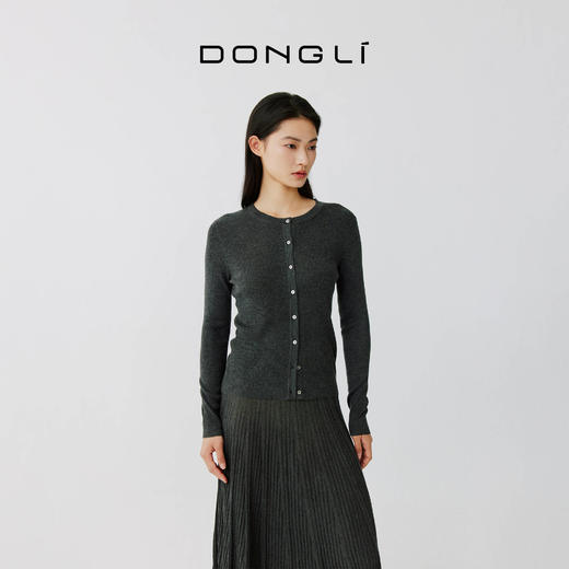 东黎 • 岛屿假日—山色能言 桑蚕丝山羊绒女士春夏圆领开衫 3014 商品图3