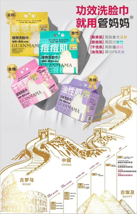 管妈妈油性肌洗脸巾100p 商品图2