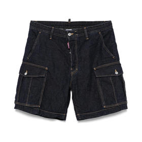 DSQUARED2 男士牛仔工装短裤 深蓝色 S78MU0064 S30825 470