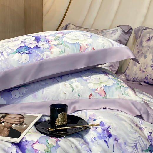 福利款！高奢100S奥地利兰精天丝印花四件套  品牌公司尾单 柔滑垂凉  静谧守护超柔睡眠 商品图5