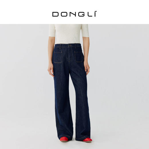 东黎 • 岛屿假日—沉星裤 女士春夏环保染前贴袋直筒裤 5322 商品图2