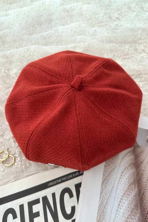 Say Something 红色时髦甜美贝雷帽 21354 商品图1