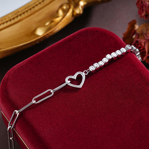 子佩集S925银【动情】手链【BC0080138】纯银爱心2503 商品图4