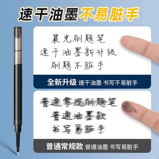晨光大墨王笔芯 按动替芯ST头速干中性笔笔芯 2621签字笔0.5黑J9001考试用 1支 商品图5