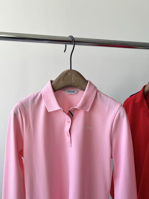 福利款💕💖，福利福利💕PING家原单T，韩国🇰🇷客供面料，棉混纺材质，面料有弹力，舒服有弹力，胸前印花LOGO，领口位置印花撞色，更是增加亮点，双层领子，撞色拼接，印花LOG O，数量不多！ 商品图1