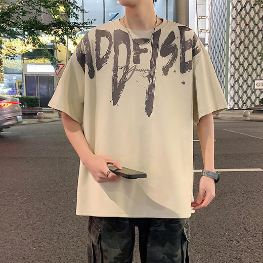 【DYY】大依优型大码圆领短袖T恤夏季加肥加大肥佬休闲宽松透气弹力男装上衣潮款 商品图6