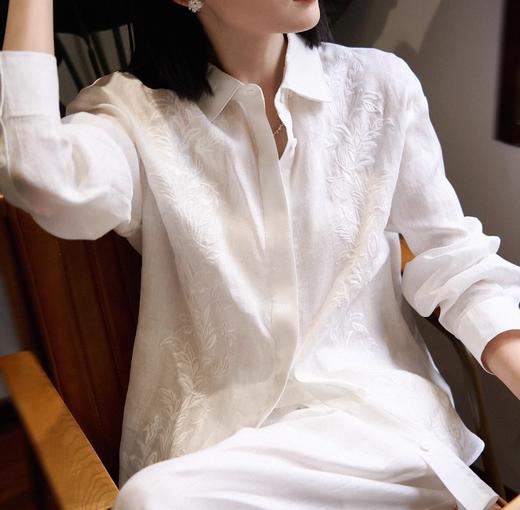 品牌直发【樱西玛ENXIMANE·亚麻重工刺绣衬衫+亚麻休闲裤】随性慵懒好显品味❗夏日必备！体感绝绝子！不挑人的好穿好搭配 商品图3