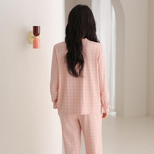 芬腾睡衣女士春秋季纯棉长袖长裤开衫宽松全棉韩版休闲家居服套装 商品图3