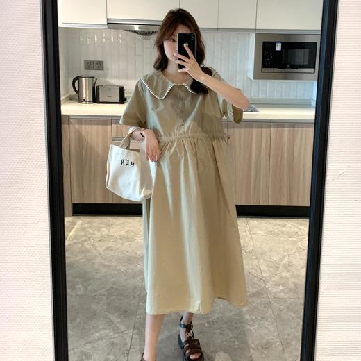 *孕妇装哺乳期夏季新款裙网红时尚宽松睡裙遮肚短袖连衣裙外出可哺乳衬衫裙M-2XL 商品图3