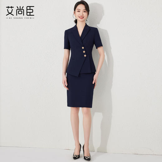 艾尚臣职业装小西装外套女2025夏季气质女神范经理工作服正装套装 商品图2