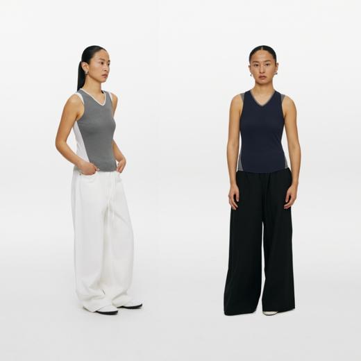 oneup运动拼色V领背心 商品图4