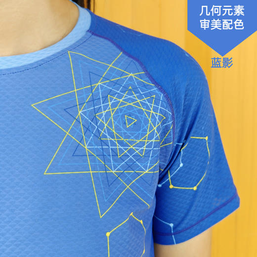 蓝影银杏叶轻薄透宽松运动短袖男女通码 商品图3