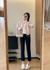 春夏砂洗天丝混纺撞色双门襟假两件宽松休闲外套 商品缩略图3