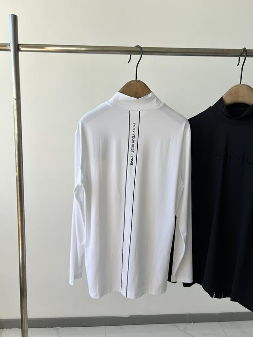 韩国🇰🇷高er夫PING男款速干衣，半高领设计，胸前立体LOGO，超显档次！后背也有logo点缀，高级感十足，客供面料，四面弹力，裸感十足，超舒适，透气性超好，吸湿排汗，跑步、健身，户外运动首选 商品图4